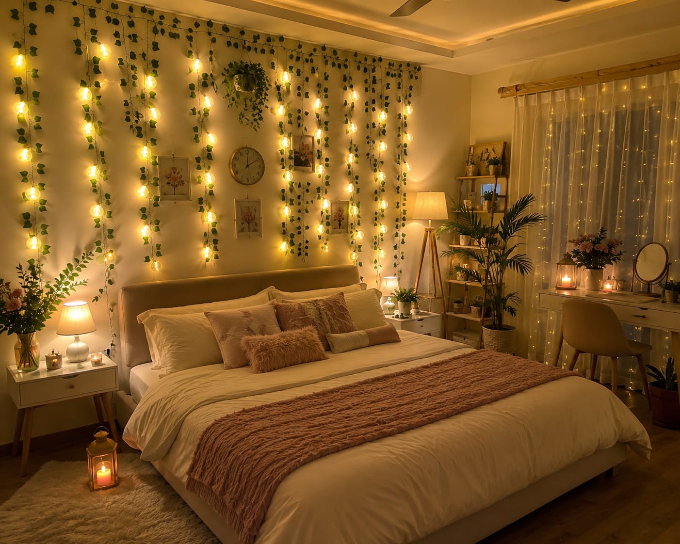 Artificial Vine Warm White Ball Light